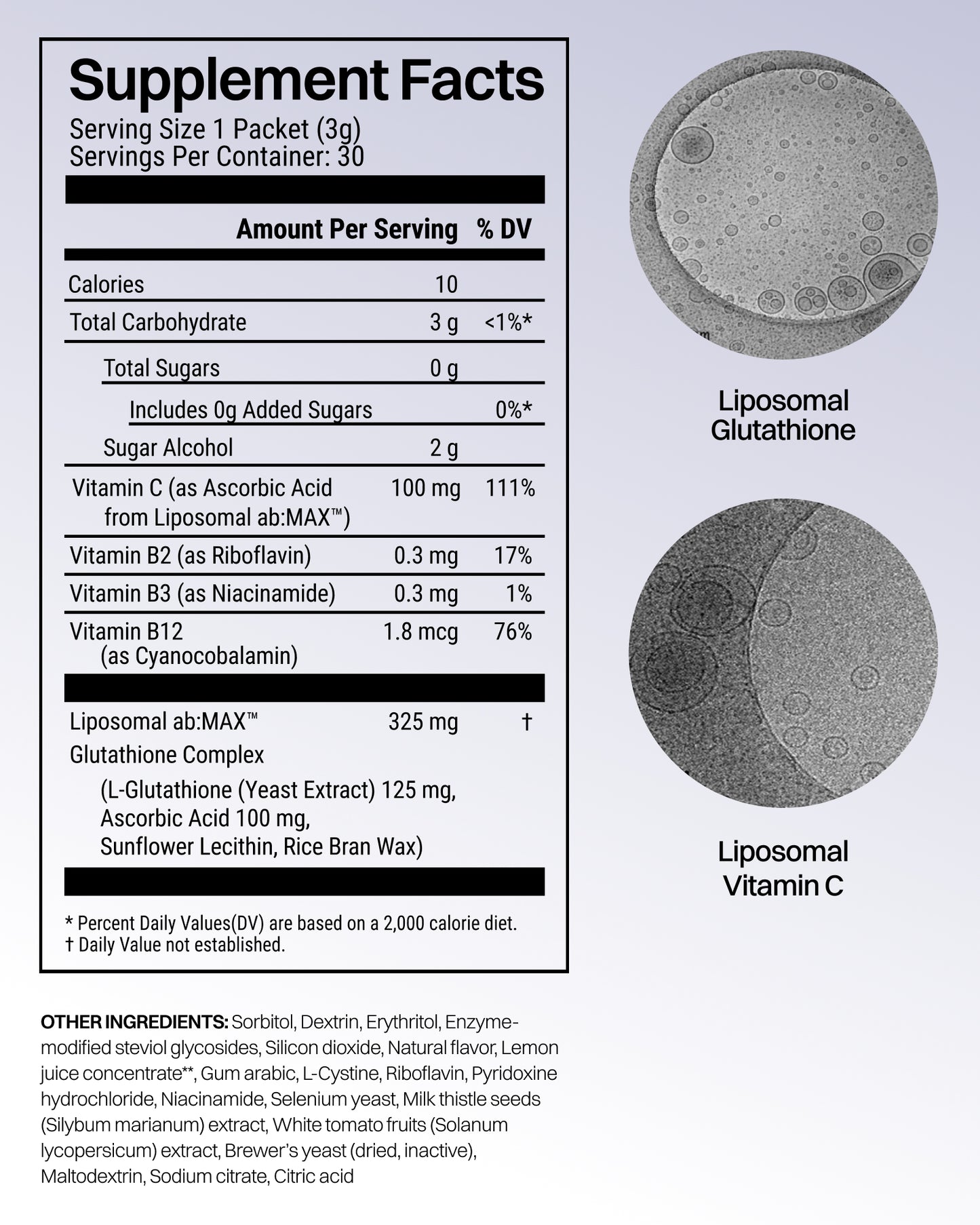 Liposomal Glutathione Powder Packets