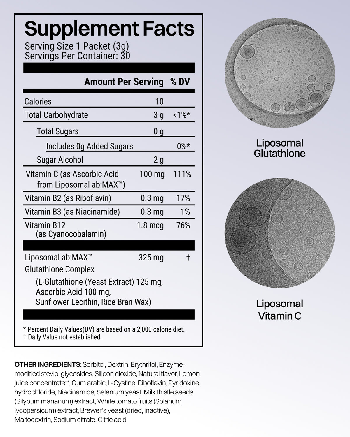 Liposomal Glutathione Powder Packets– Vitamin C