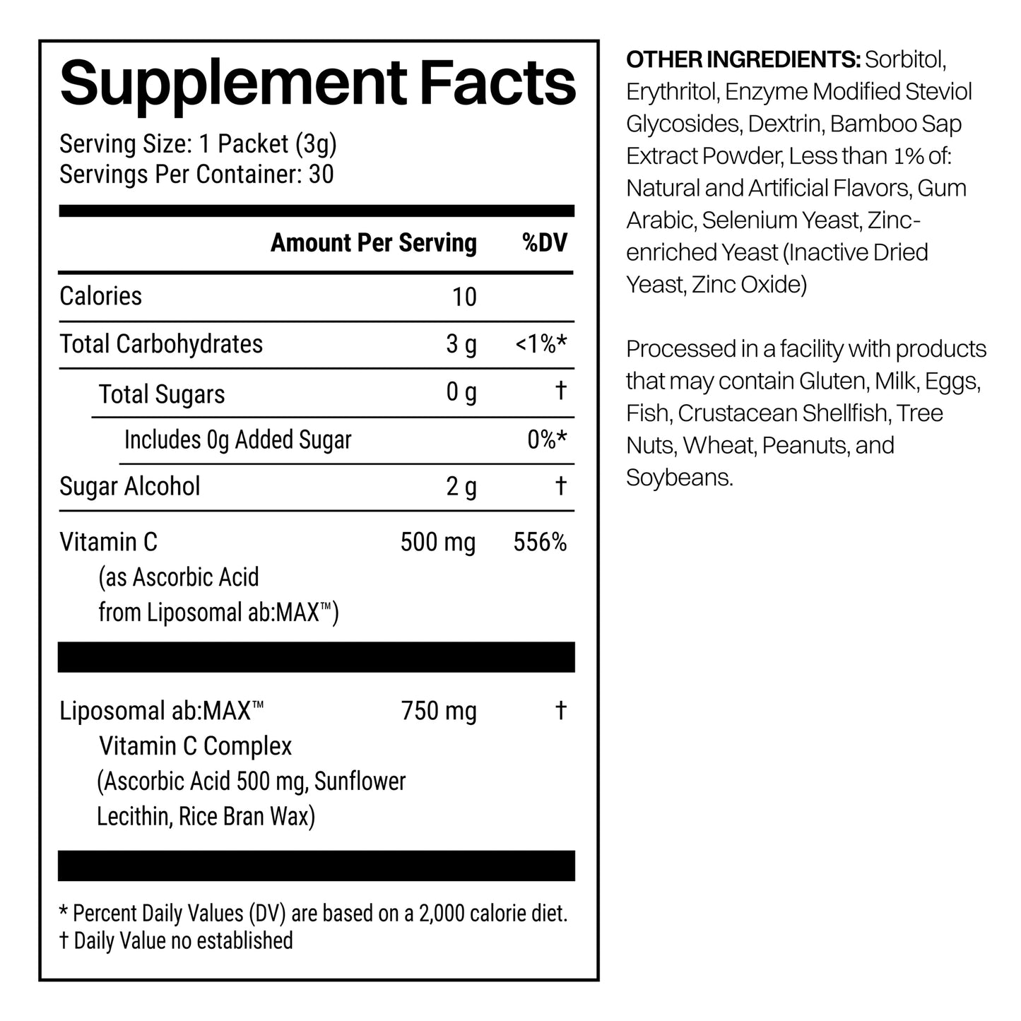 Liposomal Vitamin C Powder Packets