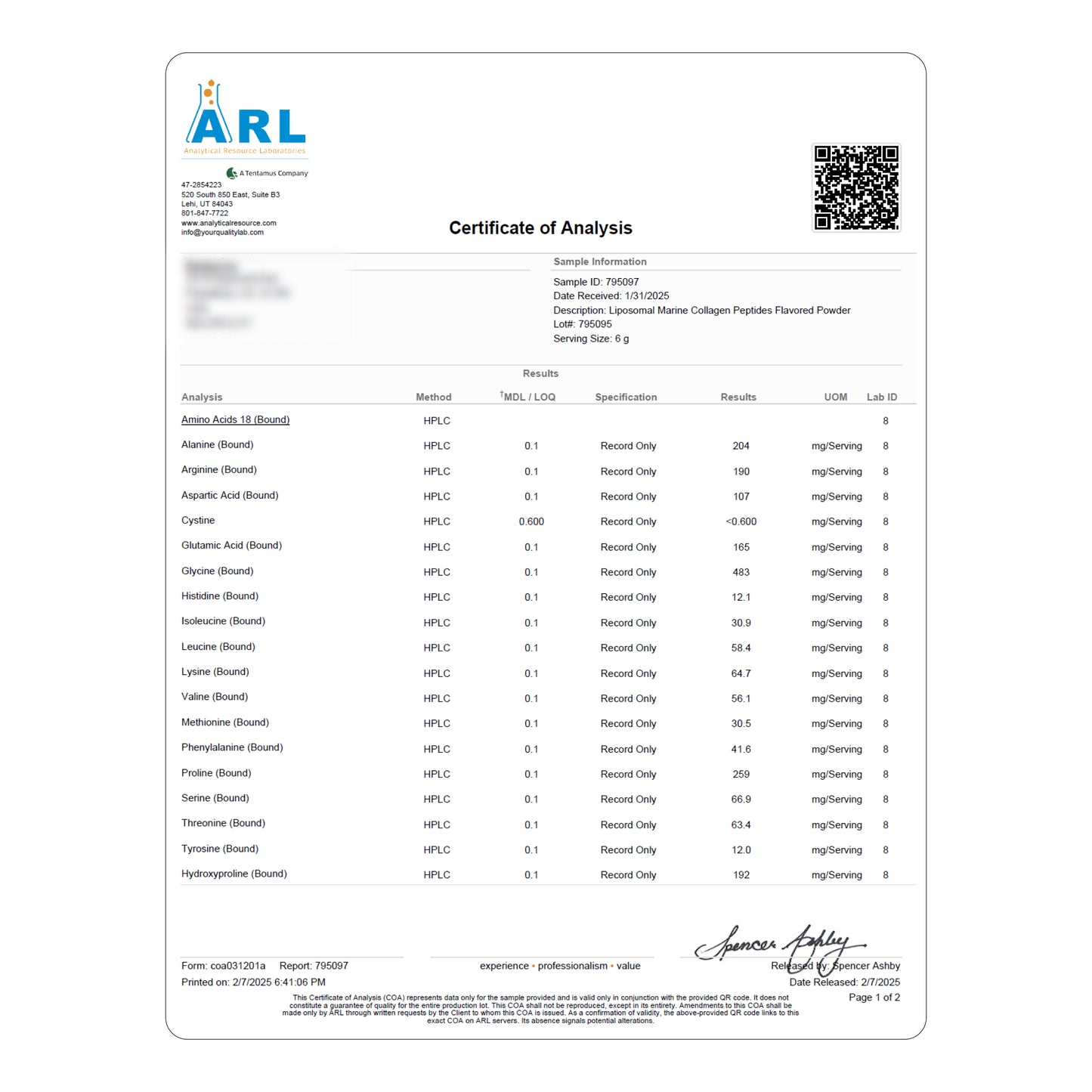 Liposomal Marine Collagen Powder Packets